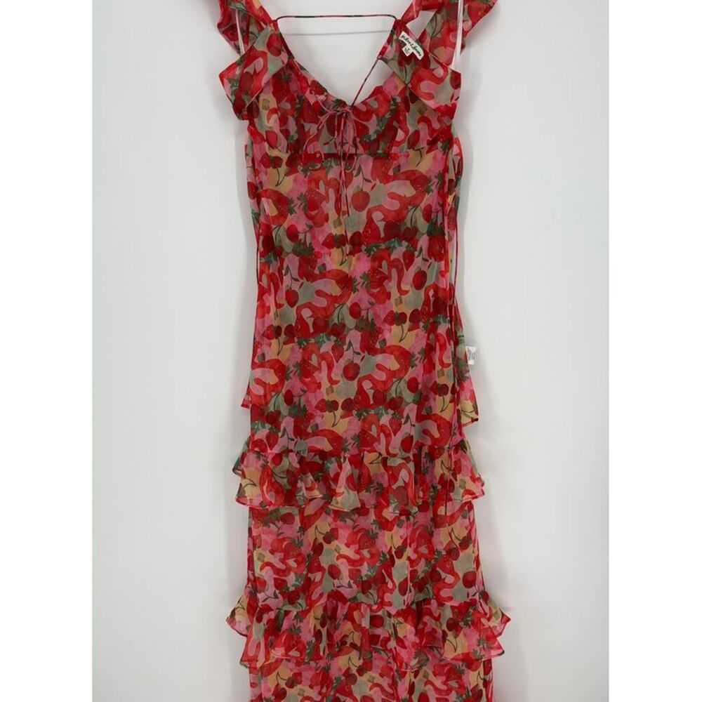 For Love And Lemons Ambrosia Maxi Dress in Red